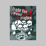 Fight for your Rights -  hrubá maskáčová mikina na zips s kapucou vzor Nightcamo - Nočný maskáč " Splinter "